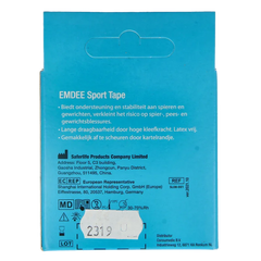 Emdee Sport tape 3.8cm x 10m wit 1 Stuks