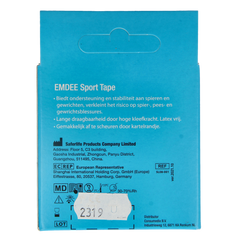Emdee Sport tape 3.8cm x 10m wit 1.00 Stuks