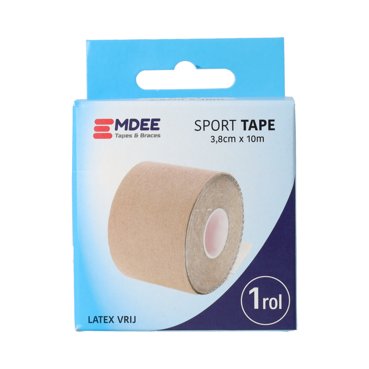 Emdee Sport tape 3.8cm x 10m huidkleur 1.00 Stuks