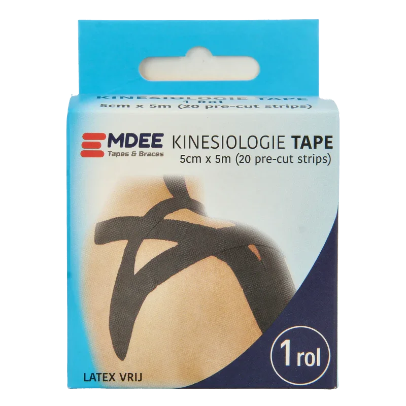 Emdee Kinesio tape zwart pre cut 1 Stuks