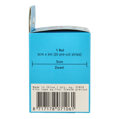 Emdee Kinesio tape zwart pre cut 1 Stuks