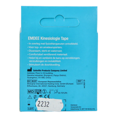 Emdee Kinesio tape zwart pre cut 1 Stuks