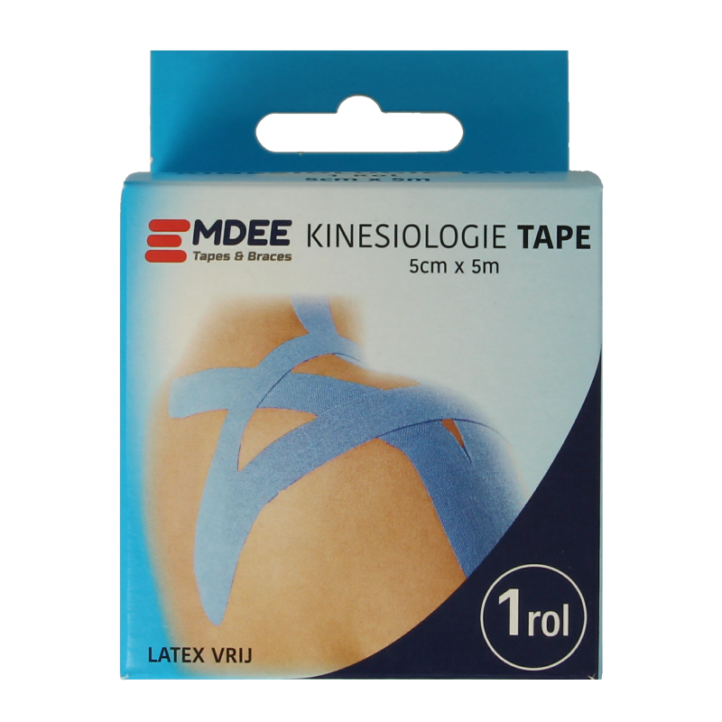 Emdee Kinesio tape licht blauw non cut 1 Rol