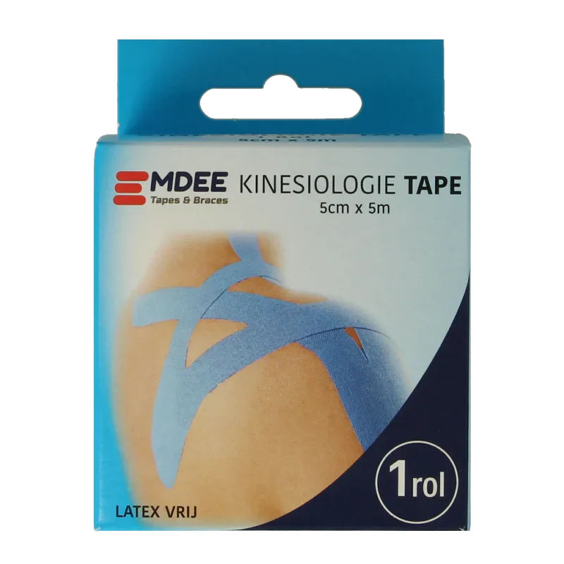 Emdee Kinesio tape licht blauw non cut 1 Rol