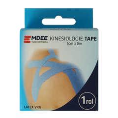 Emdee Kinesio tape licht blauw non cut 1 Rol