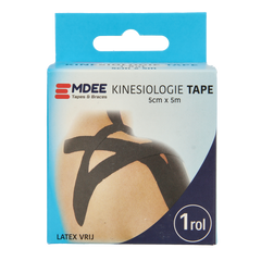 Emdee Kinesio tape zwart non cut 1 Rol