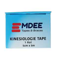 Emdee Kinesio tape zwart non cut 5m x 5cm 1 Rol