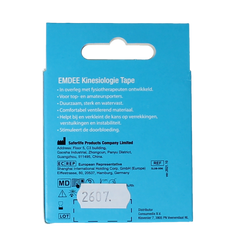 Emdee Kinesio tape zwart non cut 5m x 5cm 1 Rol