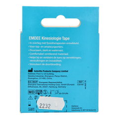Emdee Kinesio tape zwart non cut 1 Rol