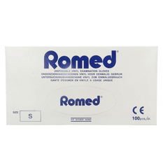 Romed Vinyl handschoen niet steriel gepoederd S 100 Stuks