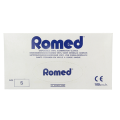 Romed Vinyl handschoen niet steriel gepoederd S 100.00 Stuks