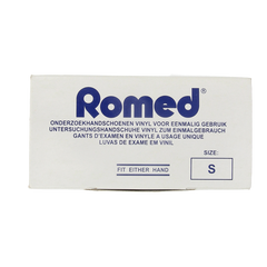 Romed Vinyl handschoen niet steriel gepoederd S 100.00 Stuks