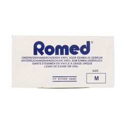 Romed Vinyl handschoen niet steriel gepoederd M 100.00 Stuks