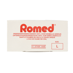 Romed Vinyl handschoen niet steriel poedervrij L 100.00 Stuks