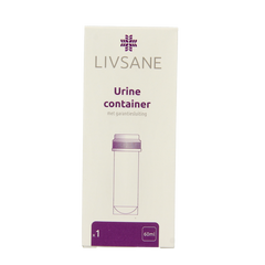 Livsane Urinecontainer 60ml met garantiesluiting 1 Stuks