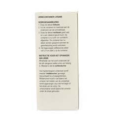 Livsane Urinecontainer 60ml met garantiesluiting 1 Stuks
