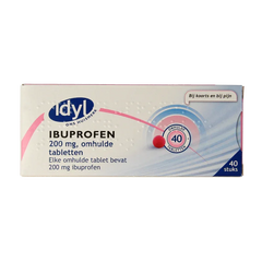 Idyl Ibuprofen 200mg suikervrij 40 Tabletten