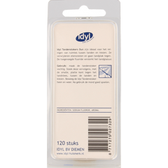 Idyl Tandenstokers dun met fluoride en mintsmaak 120 Stuks