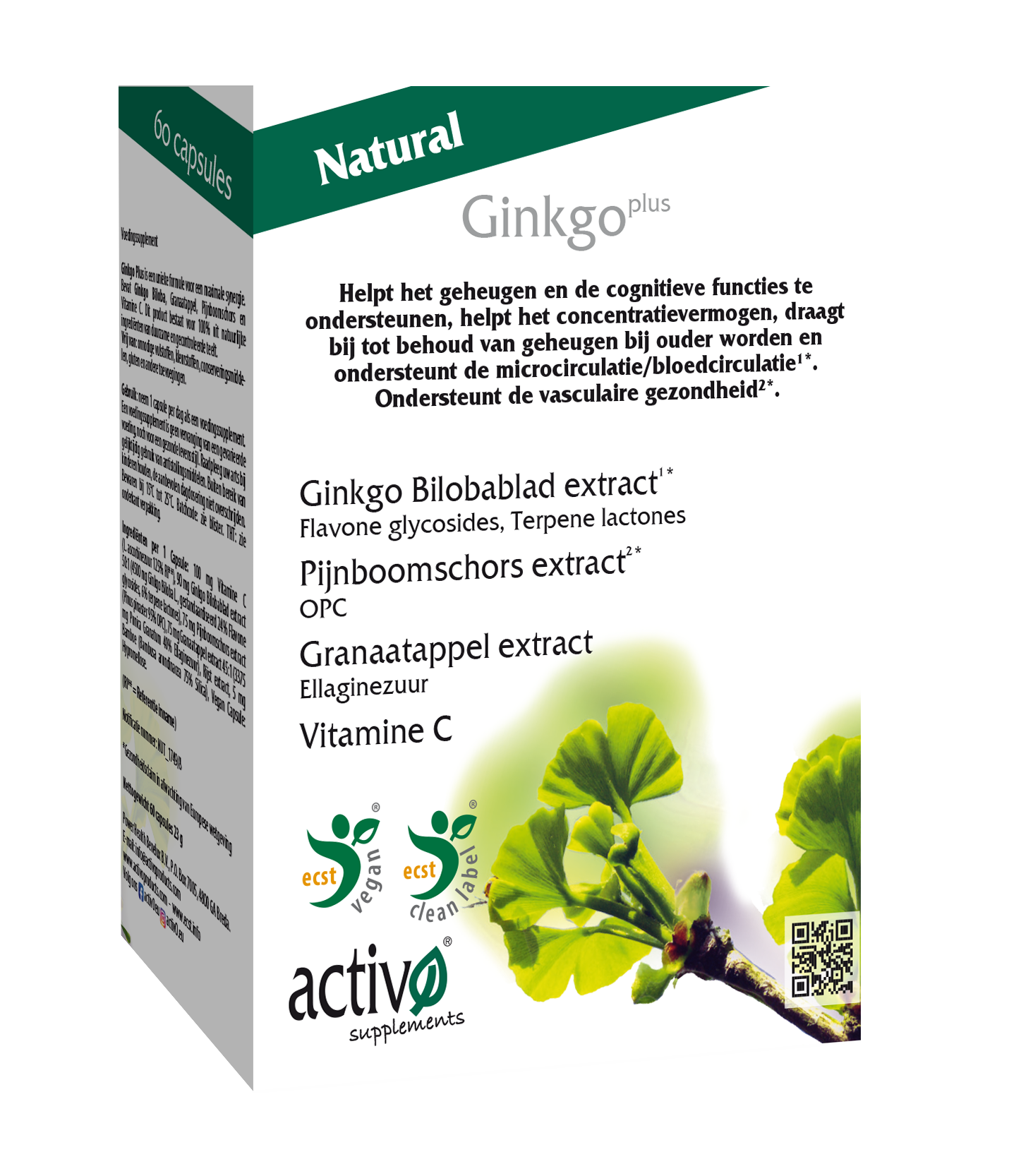 Activo Ginkgo plus 60 Vegetarische capsules