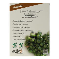 Activo Saw palmetto plus 60.00 Vegetarische capsules