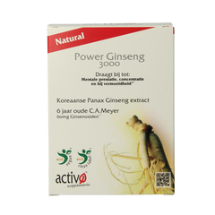 Activo Power ginseng 3000 60.00 Vegetarische capsules