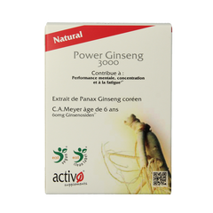 Activo Power ginseng 3000 60 Vegetarische capsules