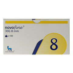 Novo Nordisk Novofine naalden 0.30 x 8 mm 30 gram 100 Stuks
