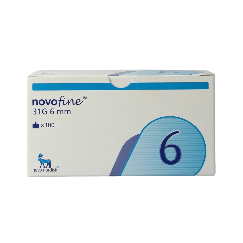 Novo Nordisk Novofine naalden 0.25 x 6 mm 31 gram 100 Stuks