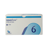 Novo Nordisk Novofine naalden 0.25 x 6 mm 31 gram 100 Stuks