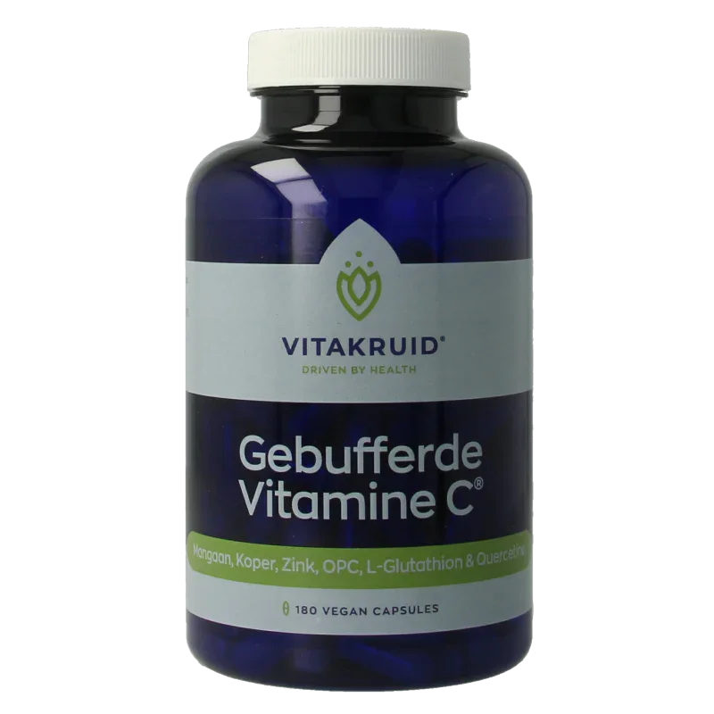 Vitakruid Gebufferde Vitamine C met oa Zink OPC Quercetine 180 Vegetarische capsules