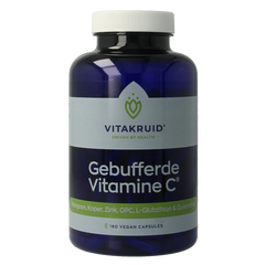 Vitakruid Gebufferde Vitamine C met oa Zink OPC Quercetine 180 Vegetarische capsules
