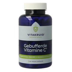 Vitakruid Gebufferde Vitamine C met oa Zink OPC Quercetine 90 Vegetarische capsules