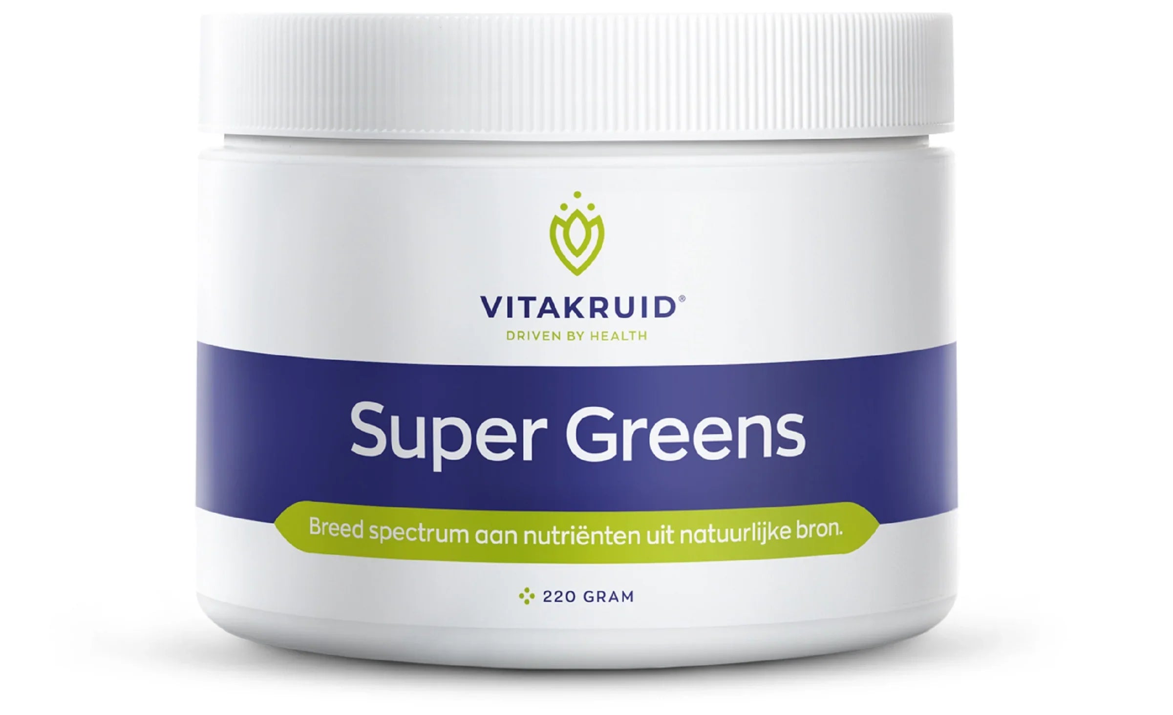 Vitakruid Super Greens 25 nutrienten oa probiotica & enzymen 220 Gram
