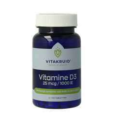 Vitakruid Vitamine D3 25 mcg / 1000 IE 120 Tabletten