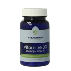 Vitakruid Vitamine D3 25 mcg / 1000 IE 120 Tabletten