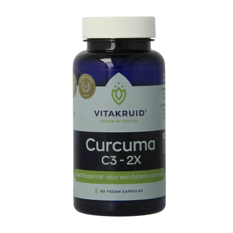 Vitakruid Curcuma C3-2X (95% curcuminoiden) met Bioperine 60 Vegetarische capsules