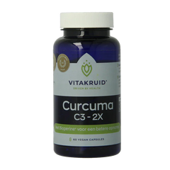 Vitakruid Curcuma C3-2X (95% curcuminoiden) met Bioperine 60 Vegetarische capsules