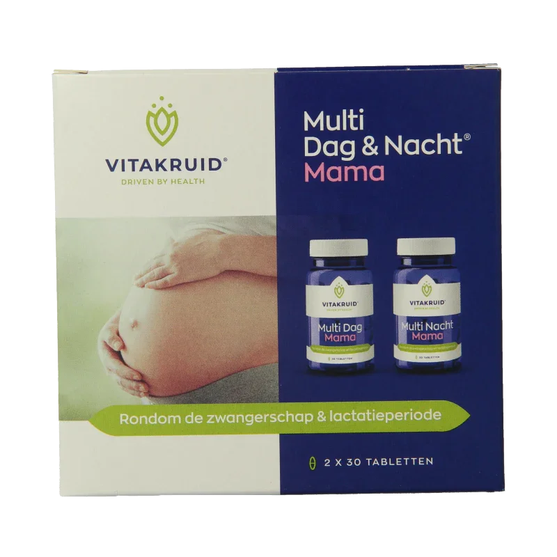 Vitakruid Multi Dag & Nacht Mama 100% Vegan 2 x 30 60 Tabletten