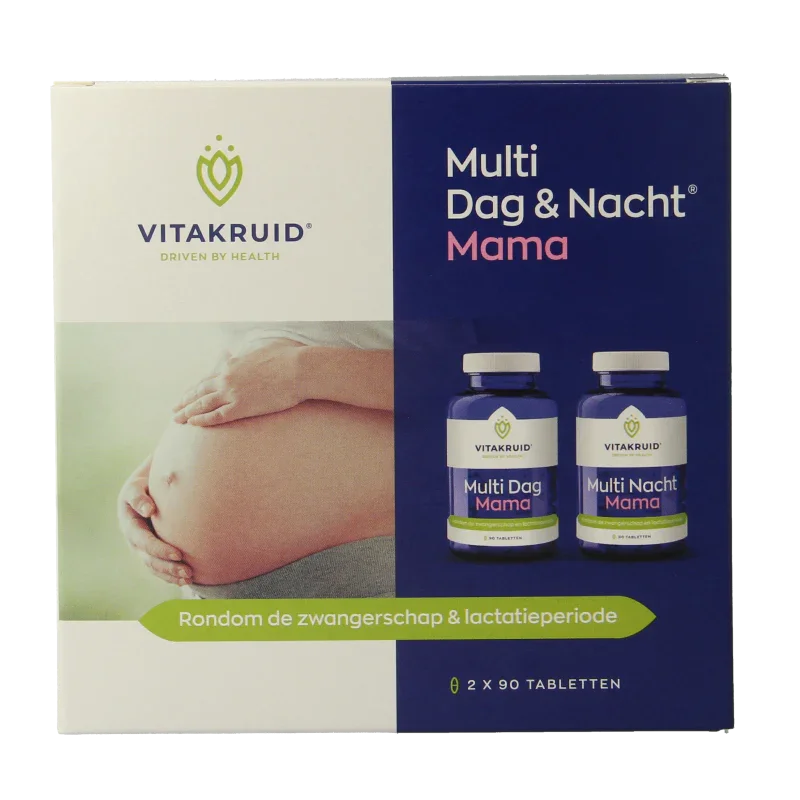Vitakruid Multi Dag & Nacht Mama 100% Vegan 2 x 90 180.00 Tabletten