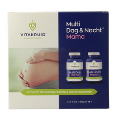 Vitakruid Multi Dag & Nacht Mama 100% Vegan 2 x 90 180 Tabletten