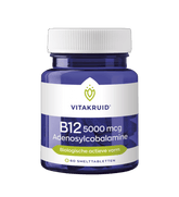 Vitakruid B12 5000 mcg Actief Adenosylcobalamine 60 Smelttabletten