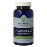 Vitakruid L-Tyrosine 500mg uit fermentatie 60 Vegetarische capsules