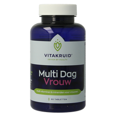 Vitakruid Multi Dag Vrouw 100% Vegan 90 Tabletten