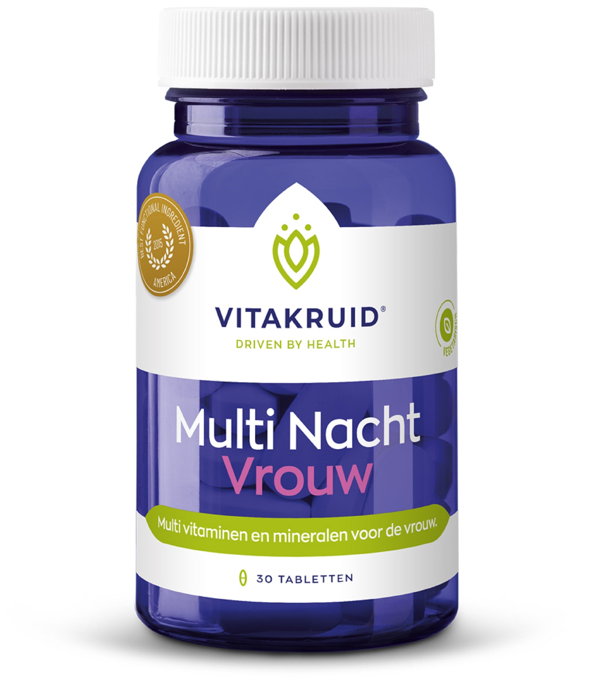 Vitakruid Multi Nacht Vrouw 100% Vegan 30.00 Tabletten