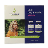 Vitakruid Multi Dag & Nacht Vrouw 100% Vegan 2 x 90 180 Tabletten
