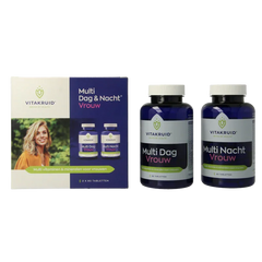 Vitakruid Multi Dag & Nacht Vrouw 100% Vegan 2 x 90 180 Tabletten