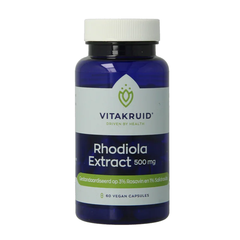 Vitakruid Rhodiola extract 500 mg 3% Rosavin 1% Salidroside 60.00 Vegetarische capsules