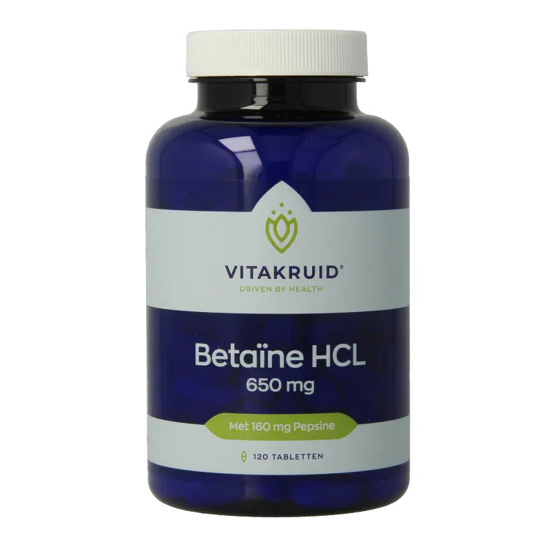 Vitakruid Betaine HCL 650mg & pepsine 160mg 120 Tabletten