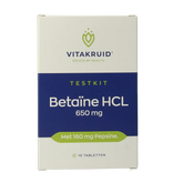 Vitakruid Betaine HCL 650mg & pepsine 160mg testkit 10 Tabletten