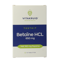 Vitakruid Betaine HCL 650mg & pepsine 160mg testkit 10.00 Tabletten